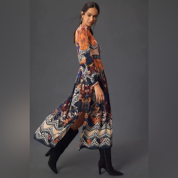 NWT Bhanuni by Jyoti Patterned Maxi Anthropologie Dress - Picture 3 of 7